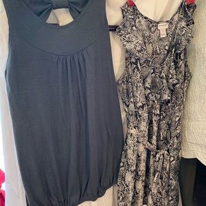 Two cute maternity long shirts